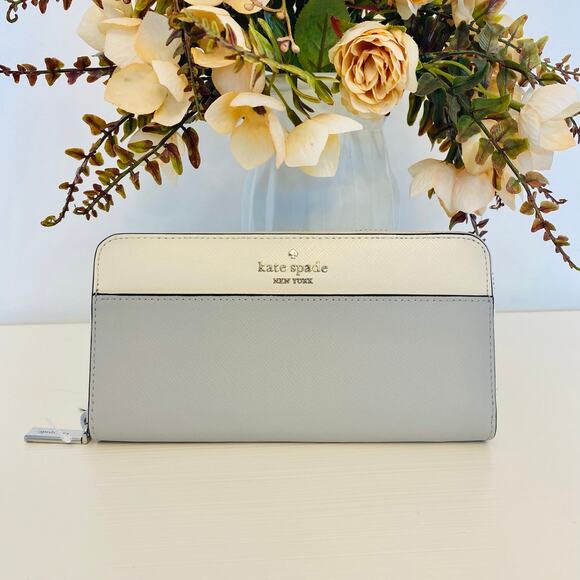 Kate spade Madison Large Continental Wallet Grey - Picture 1 of 4
